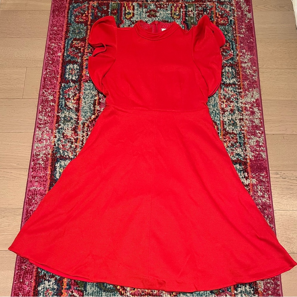 Maeve sleeveless mini dress with a ruffle